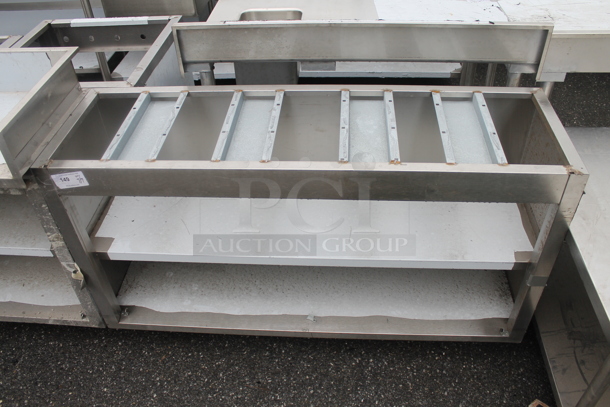 BRAND NEW SCRATCH AND DENT! Stainless Steel Commercial Table Frame w/ 2 Under Shelves. - Image 1 of 3