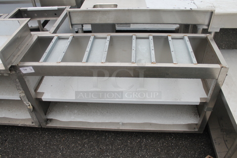 BRAND NEW SCRATCH AND DENT! Stainless Steel Commercial Table Frame w/ 2 Under Shelves.