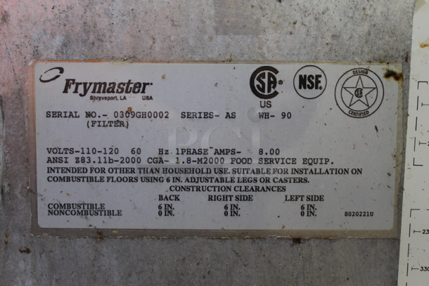 Frymaster FM145EBLSC Filter Magic II Stainless Steel Commercial Natural Gas Powered Single Bay Deep Fat Fryer w/ Dumping Station. 122,000 BTU. - Image 6 of 12