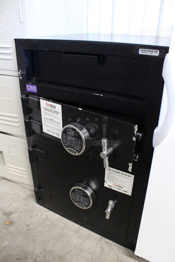 Corporate Safe Specialists Black 2 Compartment Drop Safe. Comes w/ Combination! 20x21x30 - Image 5 of 6