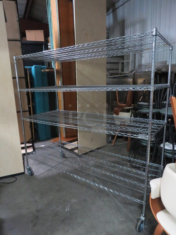 One Metro Shelf With 4 Shelves On Casters. 72X30X70 - Image 2 of 2