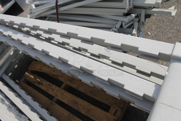 ALL ONE MONEY! PALLET LOT of BRAND NEW! Gray Poly Transport Rack Pieces, Pentair Water Filter Piece and Box - Image 7 of 9