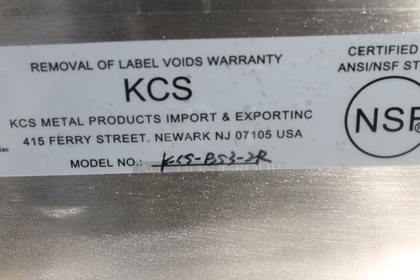 BRAND NEW SCRATCH AND DENT! Stainless Steel Commercial 2 Bay Sink w/ Right Side Drain Board. No Legs. Bay 10x14x10. Drain Board 11x16 - Image 5 of 5