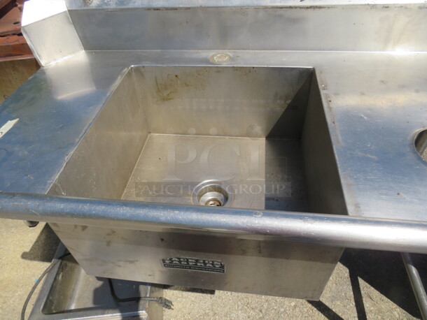 One Stainless Steel Dishwasher Table With Sink. 49X26X41 - Image 2 of 3