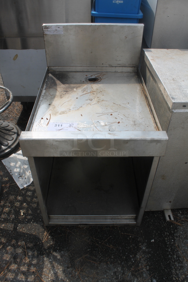 Glastender DBGR-18 Stainless Steel Commercial Drain Board w/ Back Splash and Under Shelf. - Image 1 of 4