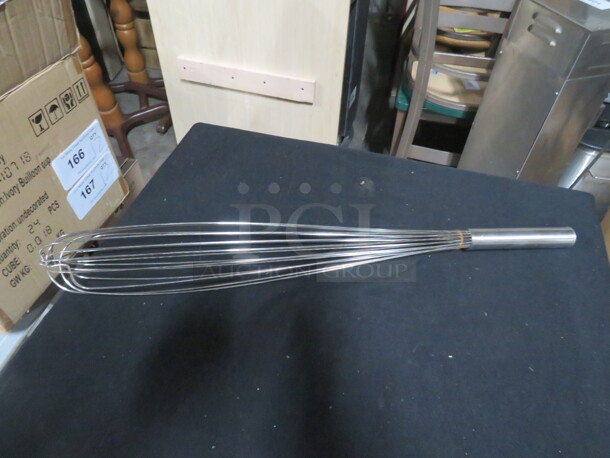 One NEW 24 Inch Stainless Steel French Whip. #WPF-24 - Image 1 of 1