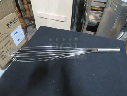 One NEW 24 Inch Stainless Steel French Whip. #WPF-24