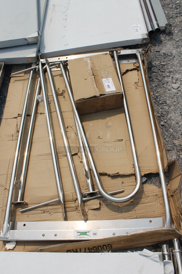 BRAND NEW SCRATCH AND DENT! Regency 6006477KD Commercial Stainless Steel Disassembled Mat Transport And Wash Cart.  - Image 2 of 6