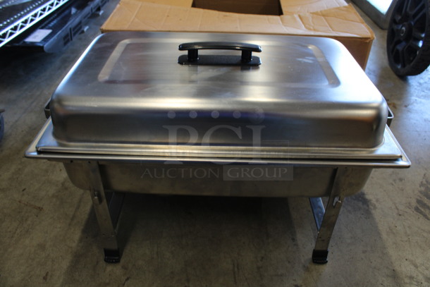 IN ORIGINAL BOX! Metal Chafing Dish w/ Drop In and Lid. 24x14x10