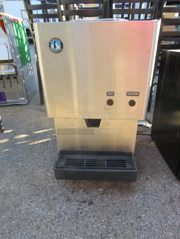 One Stainless Steel Hoshizaki Ice Maker And Water Dispenser. Model# DCM-270BAH. 115-120 Volt.  16.5X24.5X32 - Image 1 of 2
