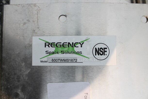 BRAND NEW SCRATCH AND DENT! Regency 600TWMS1672 Commercial Stainless Steel Tubular Wall Mounted Shelf - Image 5 of 6