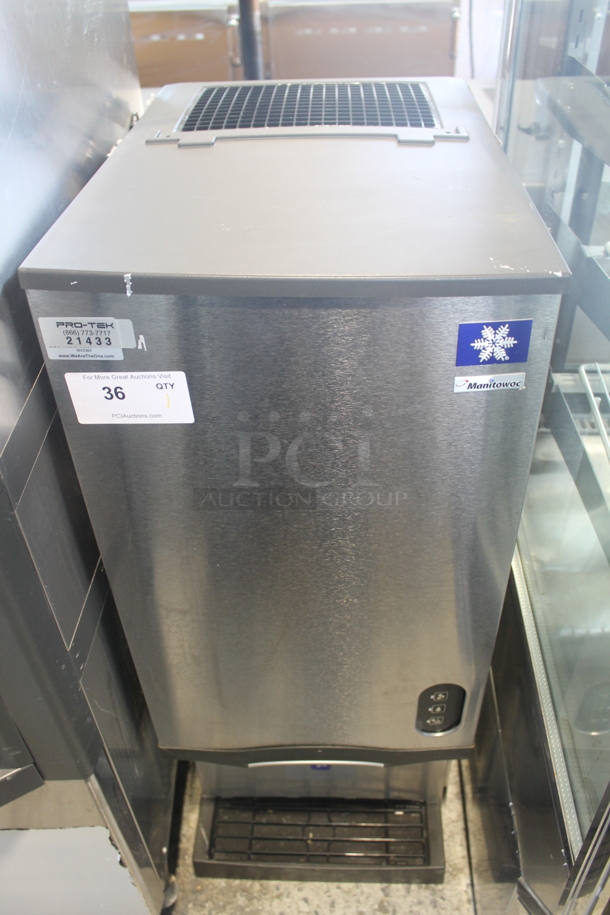 2015 Manitowoc RNS20AT-161 Commercial Stainless Steel Electric Countertop Ice Maker With Dispenser. 115V. 