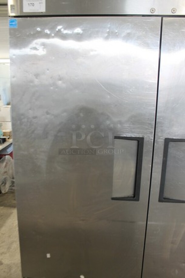 2014 True T-49F ENERGY STAR Stainless Steel Commercial 2 Door Reach In Freezer w/ Poly Coated Racks on Commercial Casters. 115 Volts, 1 Phase. Tested and Working! - Image 6 of 10