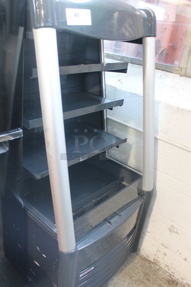 AHT Commercial Electric Vertical Open Air Cooler With 4 Shelves, Gray. 120V, 1 Phase. Cannot Test - Unit Needs New Power Cord
 - Image 8 of 8