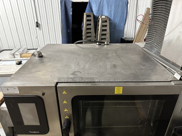 2021 Convotherm C4eT 6.20 EB Convotherm Stainless Steel Commercial Electric Powered Combi Convection Oven on 2 Door Equipment Stand w/ Commercial Casters. 208/240 Volts, 3 Phase. - Image 7 of 10