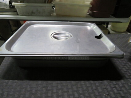 One Half Size 2.5 Inch Hotel Pan With Lid.