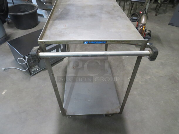 One Lakeside Stainless Steel 2 Shelf Cart On Casters. 39X22.5X37 - Image 2 of 2