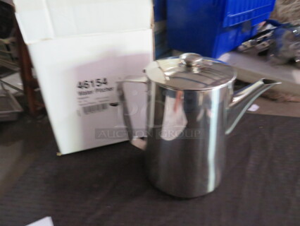 One NEW Vollrath 64oz Stainless Steel Water Pitcher. #46154