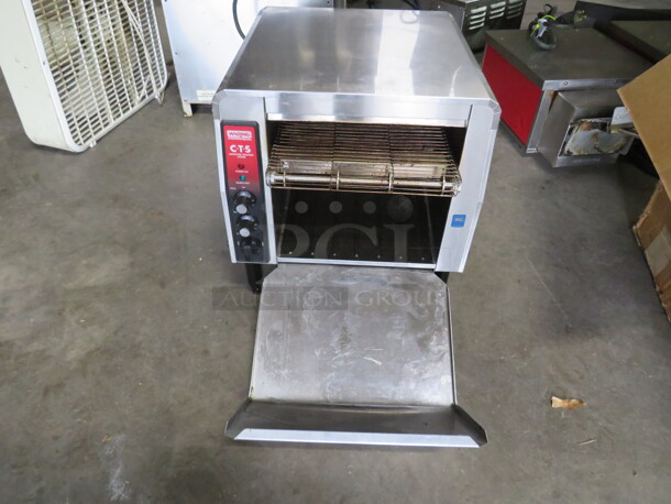 One Waring CTS Conveyor Toaster. Model# CTS1000B. 208 Volt. 16X17X16
