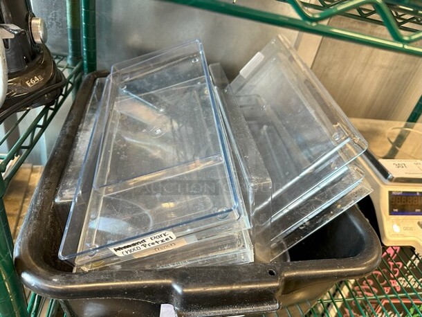ALL ONE MONEY! Lot of Various Clear Poly Pieces in Black Poly Bus Bin! - Image 3 of 3