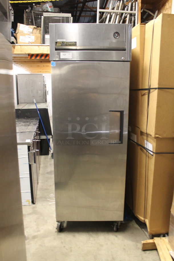 2015 True TG1R-1S Commercial Stainless Steel Single Solid Door Reach-In Cooler With Polycoated Shelves. 115V, 1 Phase. Tested and Working! - Image 1 of 5