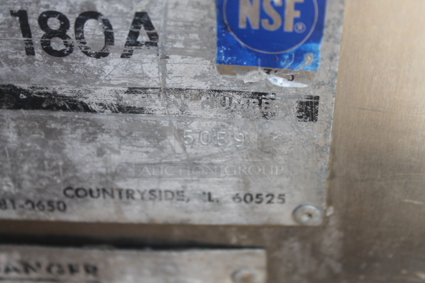 Hollymatic GMG 180A Metal Commercial Floor Style Meat Mixer Grinder w/ Pedal. 230 Volts, 3 Phase.  - Image 8 of 9