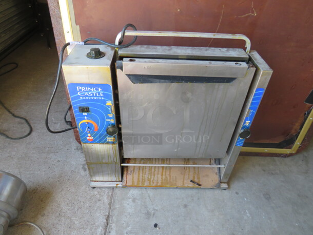 One Prince Castle Slimline Toaster. Model# 297-T12PHH. 115 Volt. 25X8X26