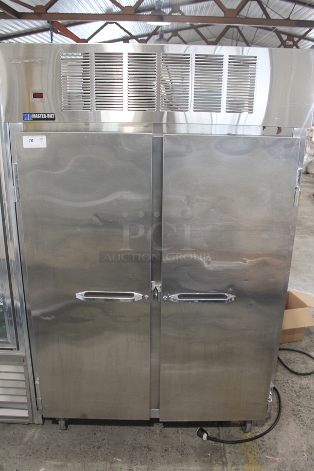 Master-Bilt TAC-48HDSA Stainless Steel Commercial 2 Door Reach In Cooler on Commercial Casters. 115/208-230 Volts, 1 Phase. Tested and Working! - Image 1 of 9