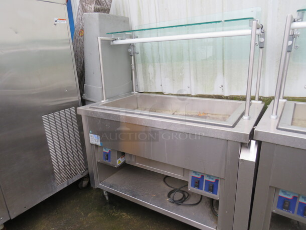 One SS Mod U Serve Refrigerated Cold Well, Sneeze Guard And SS Under Shelf. #MCT-CF3-MOD. 120 Volt. 50X28X62 - Image 1 of 2