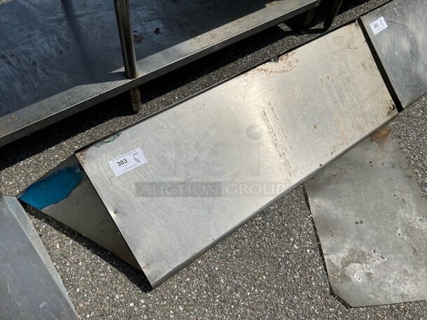 Stainless Steel Shelf w/ Wall Mount Brackets. 48x18x14 - Image 2 of 3