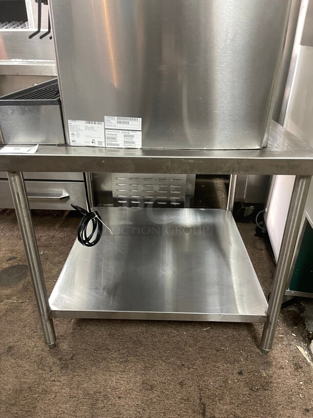 Clean! Commercial Stainless Steel Table With Stainless Steel Shelf NSF Goes Well With Item 34! - Image 3 of 7