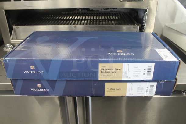 2 BRAND NEW IN BOX! Waterloo 8" Center Pre Rinse Faucets. 2 Times Your Bid! - Image 2 of 7