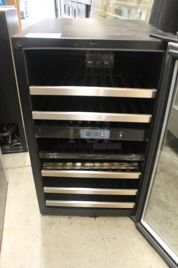BRAND NEW SCRATCH AND DENT! Whirlpool WWC287BLS-1 38 Bottle Black Wine Cellar With Stainless Steel Trimmed Shelves. 115V. Tested And Working!  - Image 4 of 6