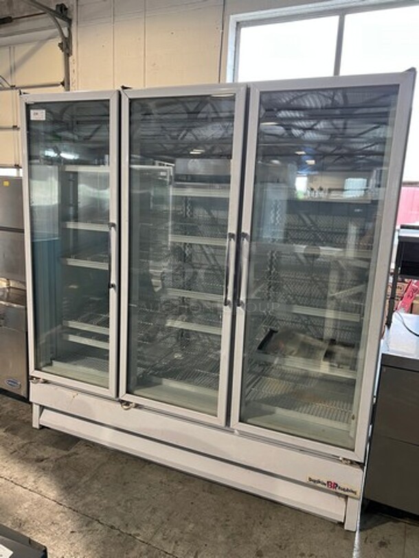 National Model ULG80BCP-6 Metal Commercial 3 Door Reach In Freezer Merchandiser w/ Poly Coated Racks. 115/208-230 Volts, 1 Phase. 78x33x80 - Image 2 of 7
