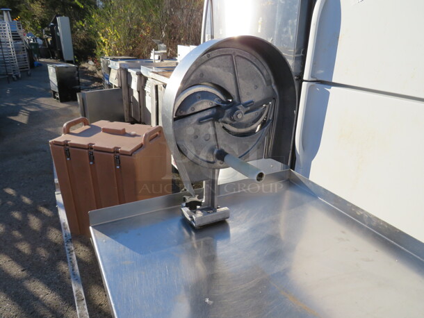 One Stainless Steel Table With SS Under Shelf And Nemco Cutter And 10lb Can Opener. 24X24X52 - Image 3 of 3