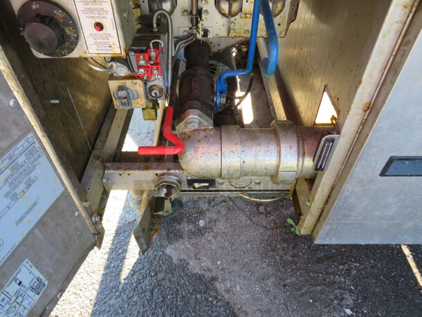 One Pitco Natural Gas Triple Deep Fryer On Casters. Model# SG14. 47X34.5X61 - Image 3 of 3