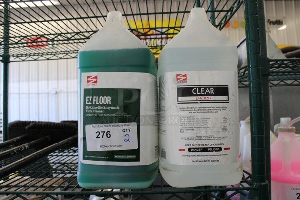 2 Jugs of Swisher Cleaner; No Rinse Bio Enzymatic Floor Cleaner and Clear Sanitizer. 9x7x15. 2 Times Your Bid!