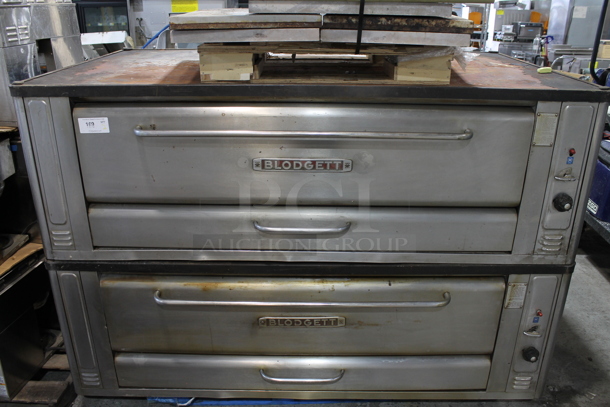 2 Blodgett Stainless Steel Commercial Natural Gas Powered Single Deck Pizza Ovens w/ Cooking Stones. 2 Times Your Bid! - Image 1 of 11