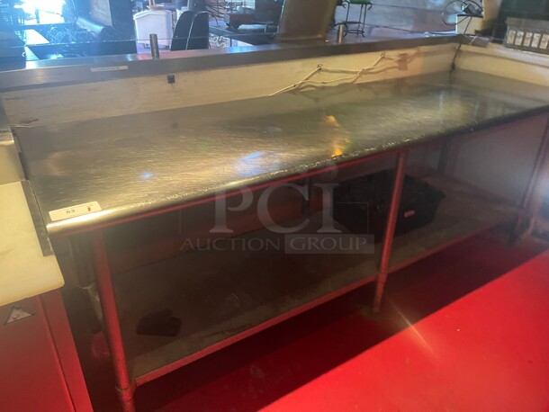 Clean! Stainless Steel 96 inch Table NSF 