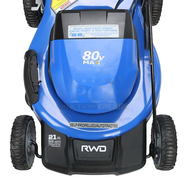 NEW/NEVER USED!!Kobalt Dual Port 80-volt 21-in Self-propelled Cordless Lawn Mower 6 Ah Kit Includes: Mower, Charger & 80volt 6 Ah Lithium Ion Battery. 3x Your Bid - Image 2 of 10
