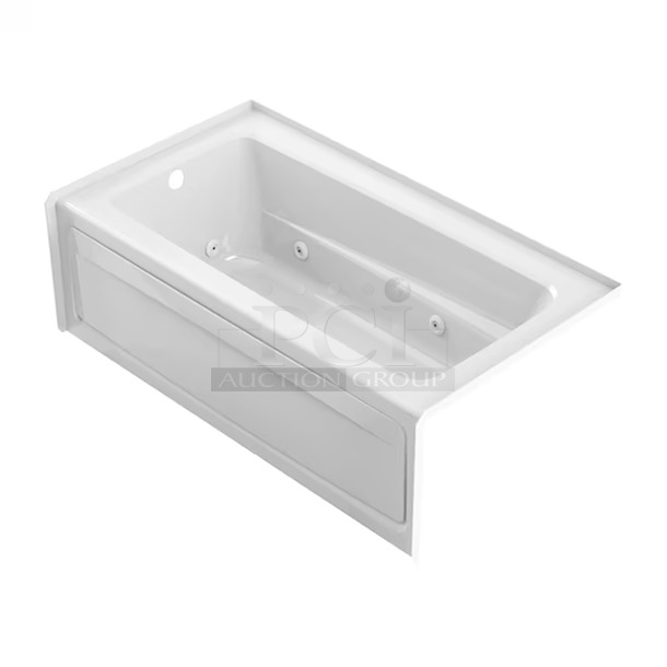 Jacuzzi Luxury Bath Primo 6032 Skirted Whirlpool Tub, White. 32-in W x 60-in L (Right Drain/Left Pump Motor). Features 10 PointPro Jets.  - Image 9 of 9