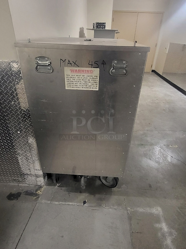 HEAVY DUTY! Steel Cart On Commercial Casters. The Top Comes Off and So Does One side, 2 Options For Toeing. Fits 218 Steel Bill Collectors. (Bill Collectors Not Included) - Image 5 of 8