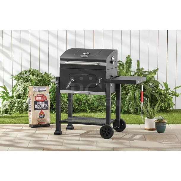 JUST IN TIME FOR SPRING!! Expert Grill Heavy Duty 24-inch Charcoal Grill, Black, Unassembled.  44.88 x 26.38 x 42.32 Inches - Image 4 of 6