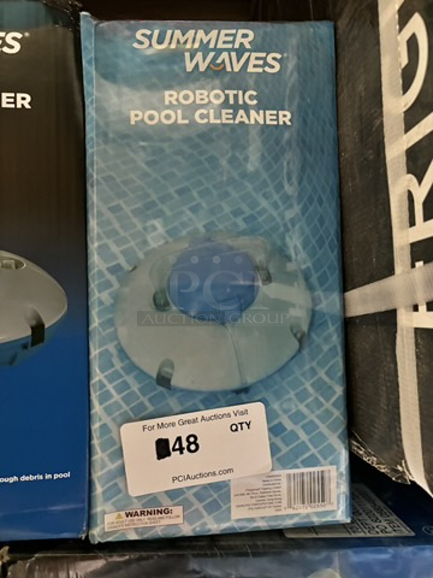 OUTSTANDING!! Summer Waves Robotic Pool Cleaner, Cordless & Rechargeable, 45 Minutes Approx. Battery Runtime. Cleans An Area Up To 500 Square Ft. Manufacturer Part Number P56000024
 - Image 2 of 3