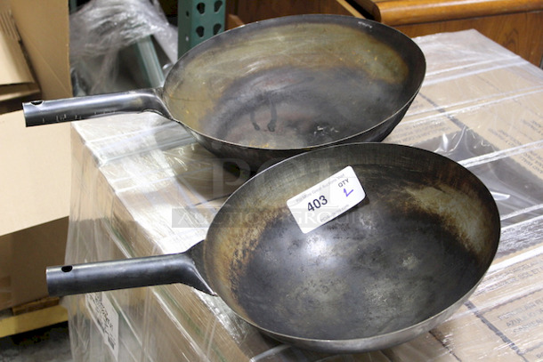 NICE! (1) 16" Chinese Wok & (1) 14" Chinese Wok - Image 2 of 2