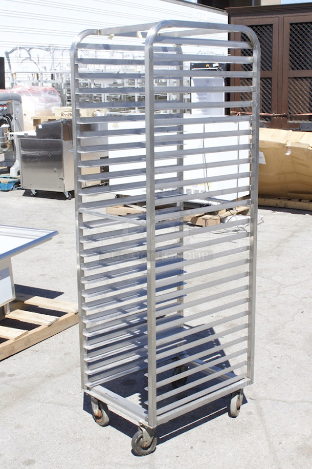 25 Pan Sheet Pan Rack On Commercial Casters. Assembled. 