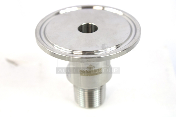 NEW-NEVER USED Glacier Tanks National Pipe Taper Adapter – Tri-Clamp Connection : 1-1/2” x MNPT 3/8”.  - Image 2 of 4