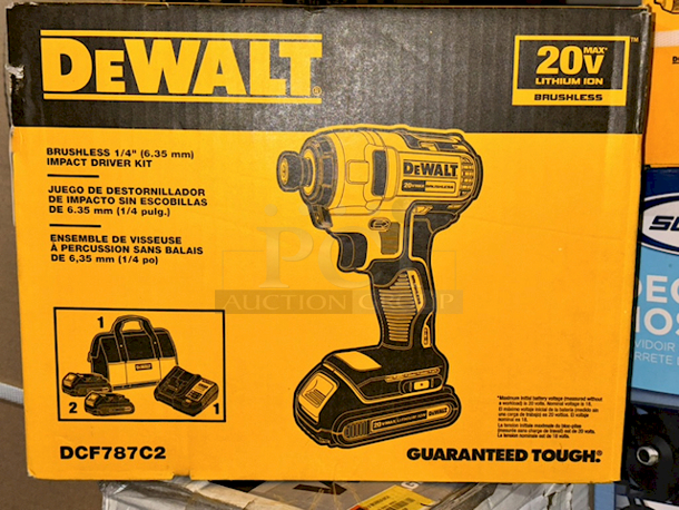 Dewalt DCF787C2 Brushless 1/4" (6.35 Mm)
Impact Driver Kit - Includes Carry Case, (2) 20v Batteries and Charger  - Image 3 of 3