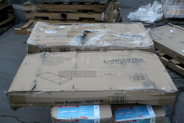 BRAND NEW SCRATCH & DENT! Lancaster Table & Seating Folding Chair Dolly - 18-36 Chair Capacity. IN THE BOX!! Packaging is damaged. May have missing pieces. 2x Your Bid
 - Image 3 of 3