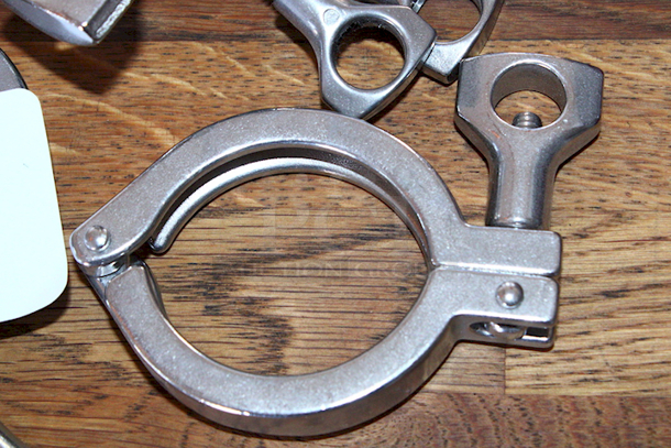 NEW-NEVER USED Glacier Tanks 2” Sanitary Clamps, Single Hinge, SS316 Stainless Steel 6x Your Bid - Image 2 of 3